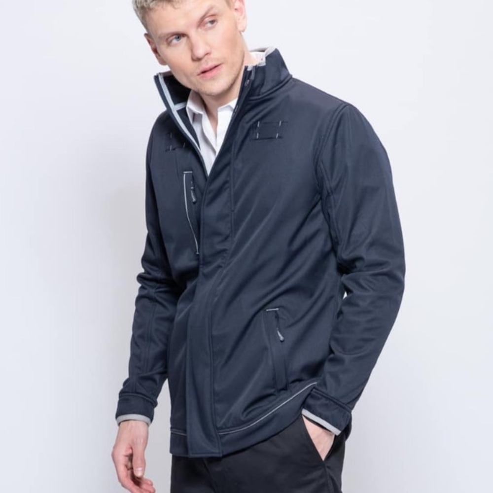 Scandia Gear Scansurveyor Softshell Jacket Navy Blue Large New With Tags